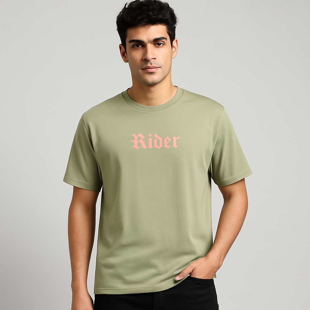 Rebel Rider Moto Tee — Model Front View
