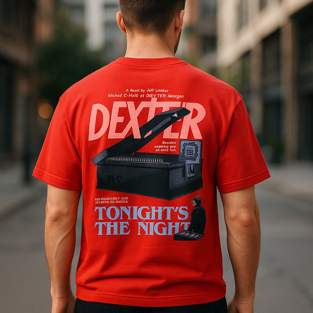 Dexter Tonight's The Night Tee — Model Back View