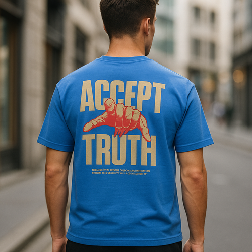 Accept The Truth Graphic Tee — Model Back View
