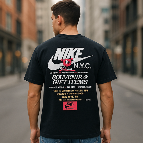 Nike NYC Souvenir Tee — Model Back View