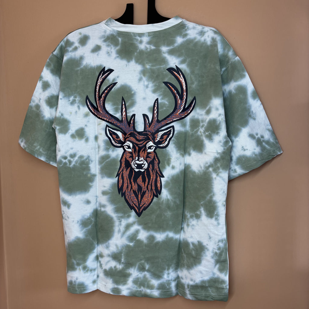 Bold Stag Tie-Dye Tee — Back