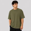 Plain Olive Green Oversized Dropshoulder T-Shirt