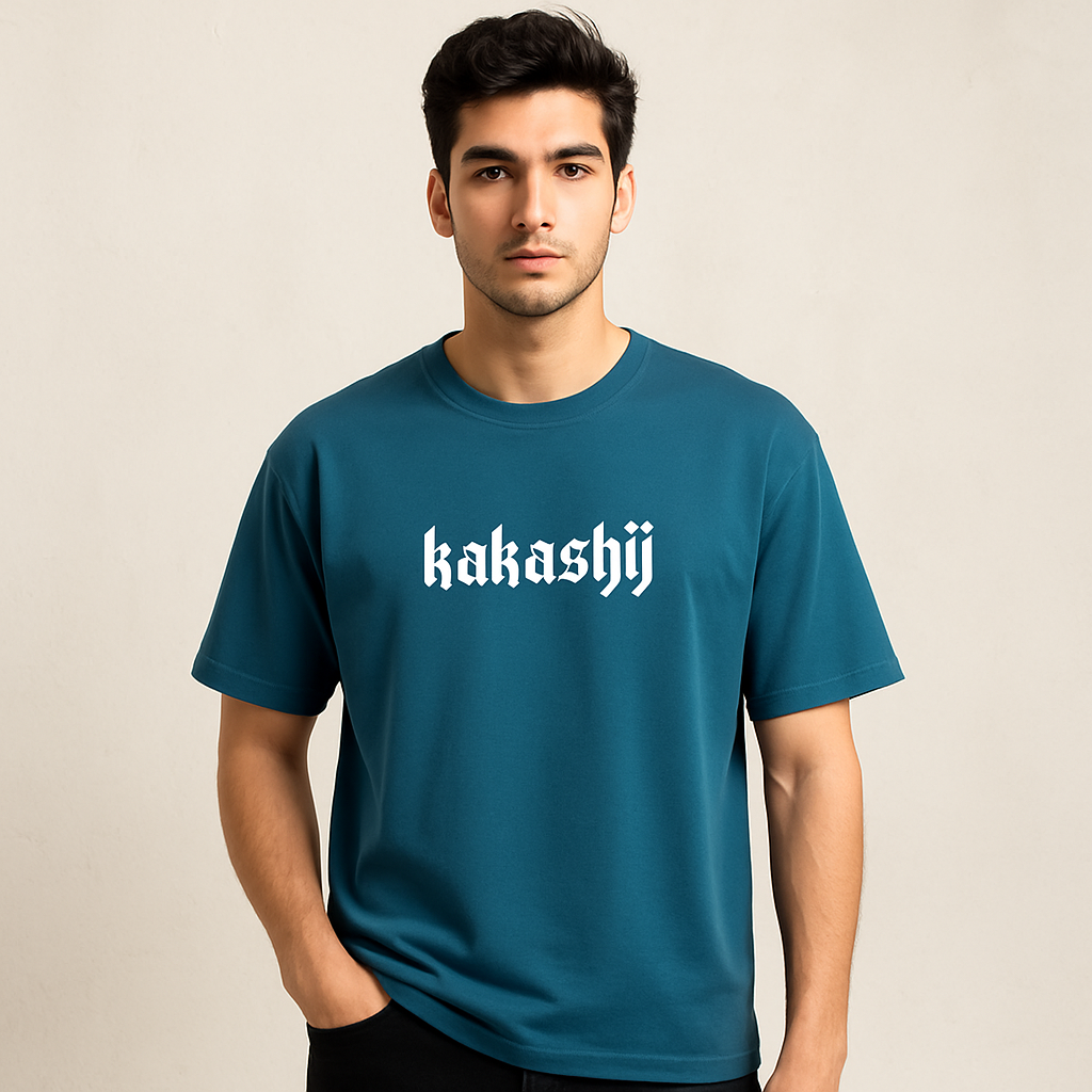 Kakashi Dropshoulder T-shirt — AI Model Front
