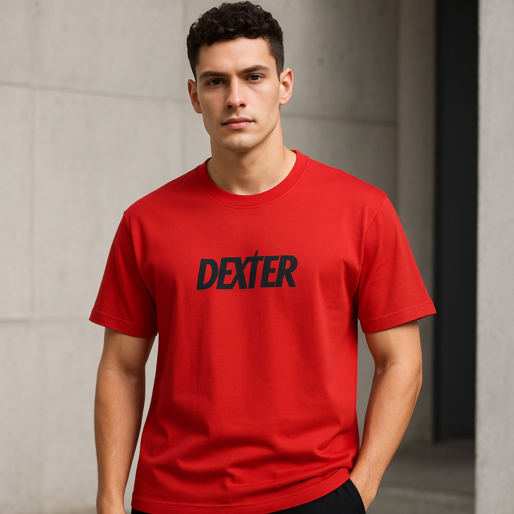 Dexter Tonight's The Night Tee — Model Front View