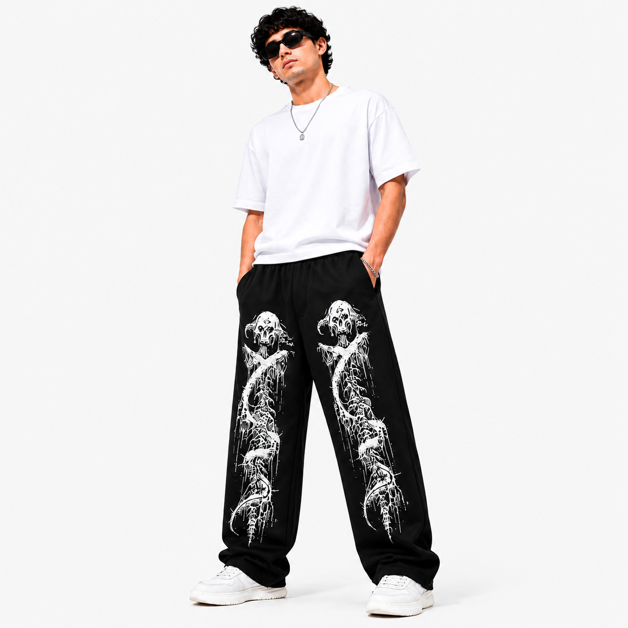 Casual Look Tribal Print Baggy Track