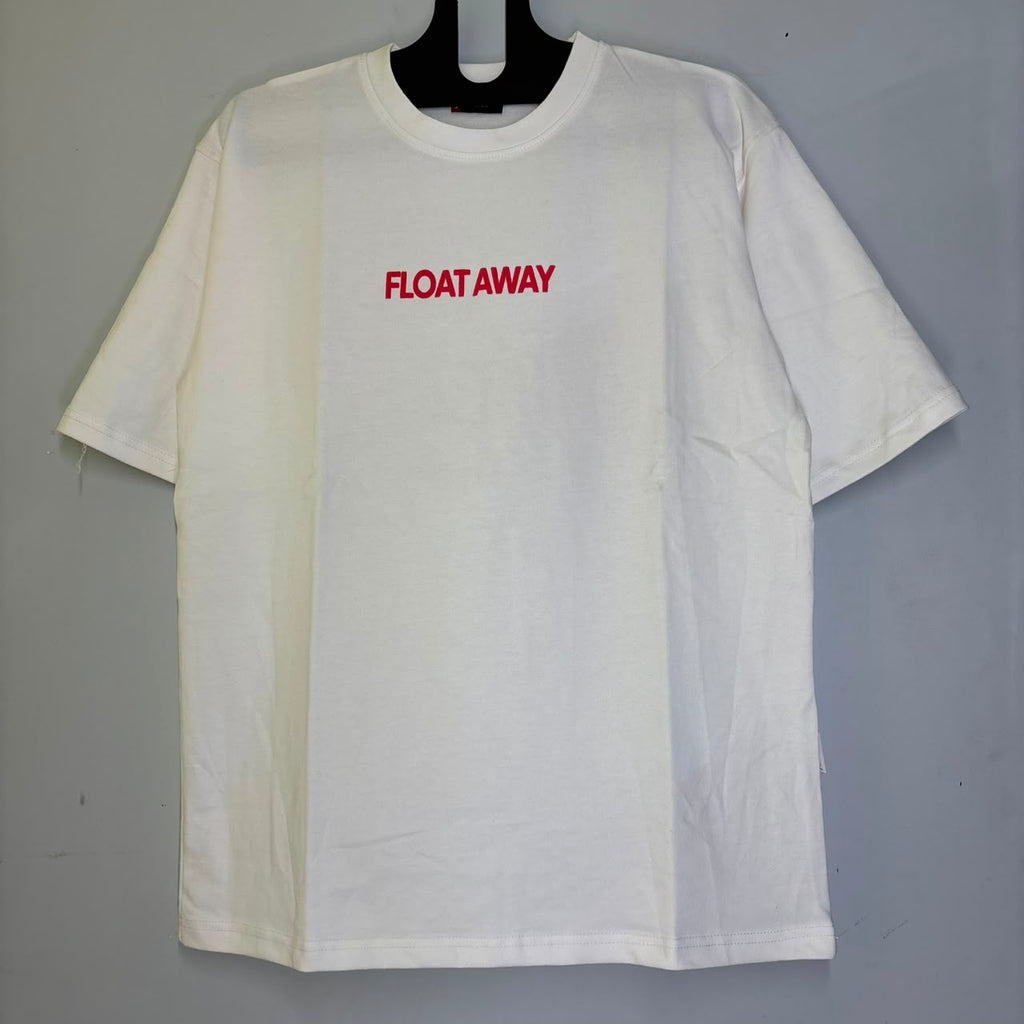 Flot Away White Color Dropshoulder T-shirt