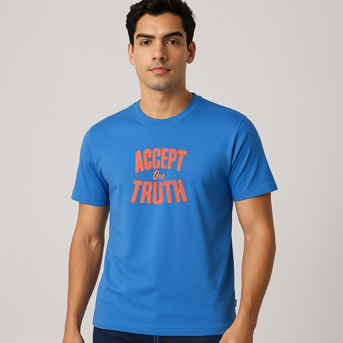 Accept The Truth Graphic Tee — Model Front View