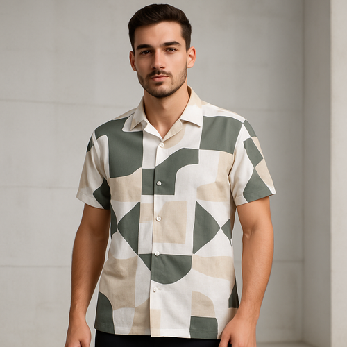 Digital Printed&nbsp  Shirts — AI Model Front