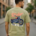 Rebel Rider Moto Tee — Model Back View