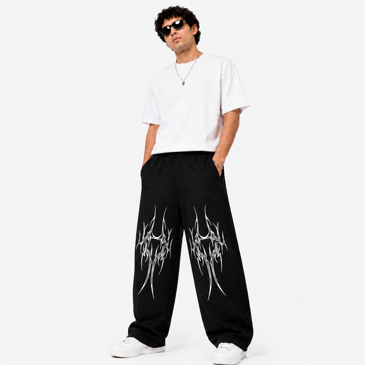Casual Look Tribal Print Baggy Track