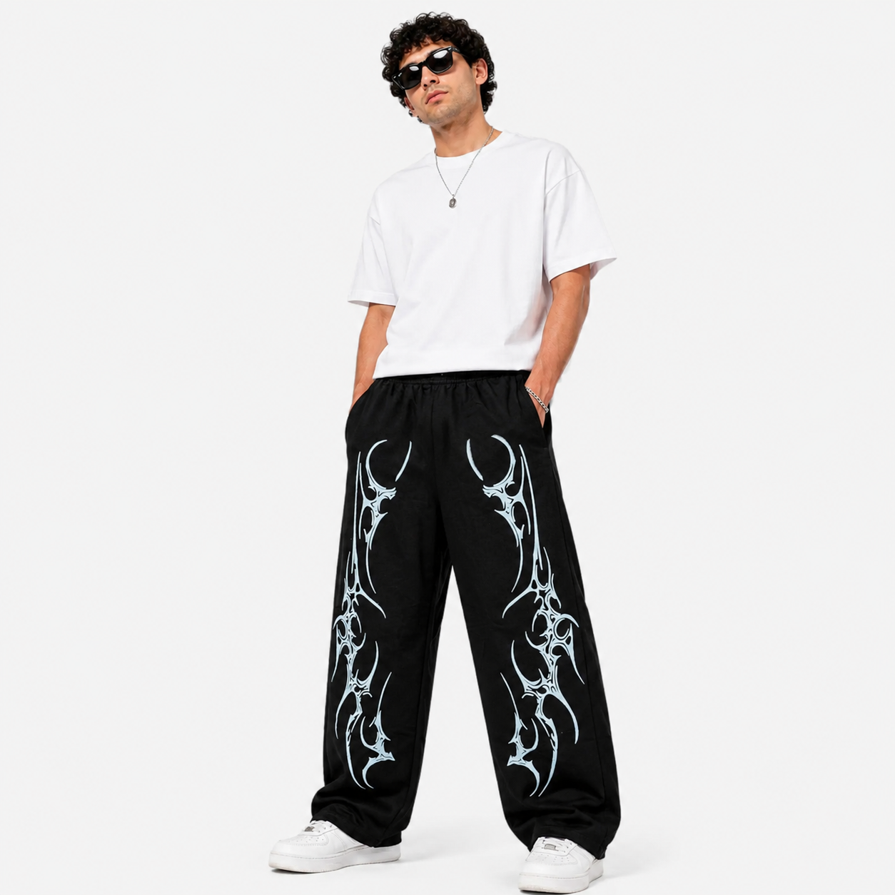 Casual Look Tribal Print Baggy Track