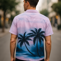 Tropical Sunset Hawaiian Shirt — Model Back View