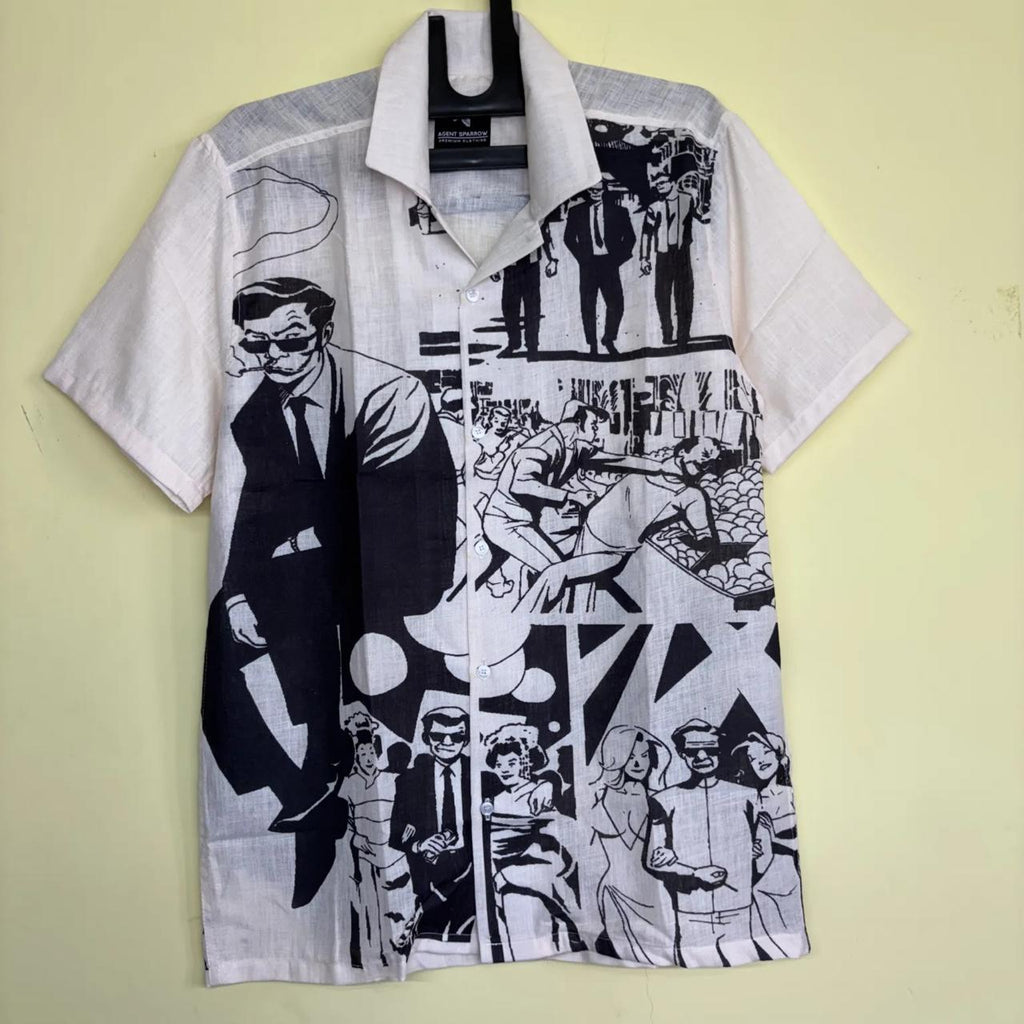 Noir Detective Button-Up Shirt — Original Front