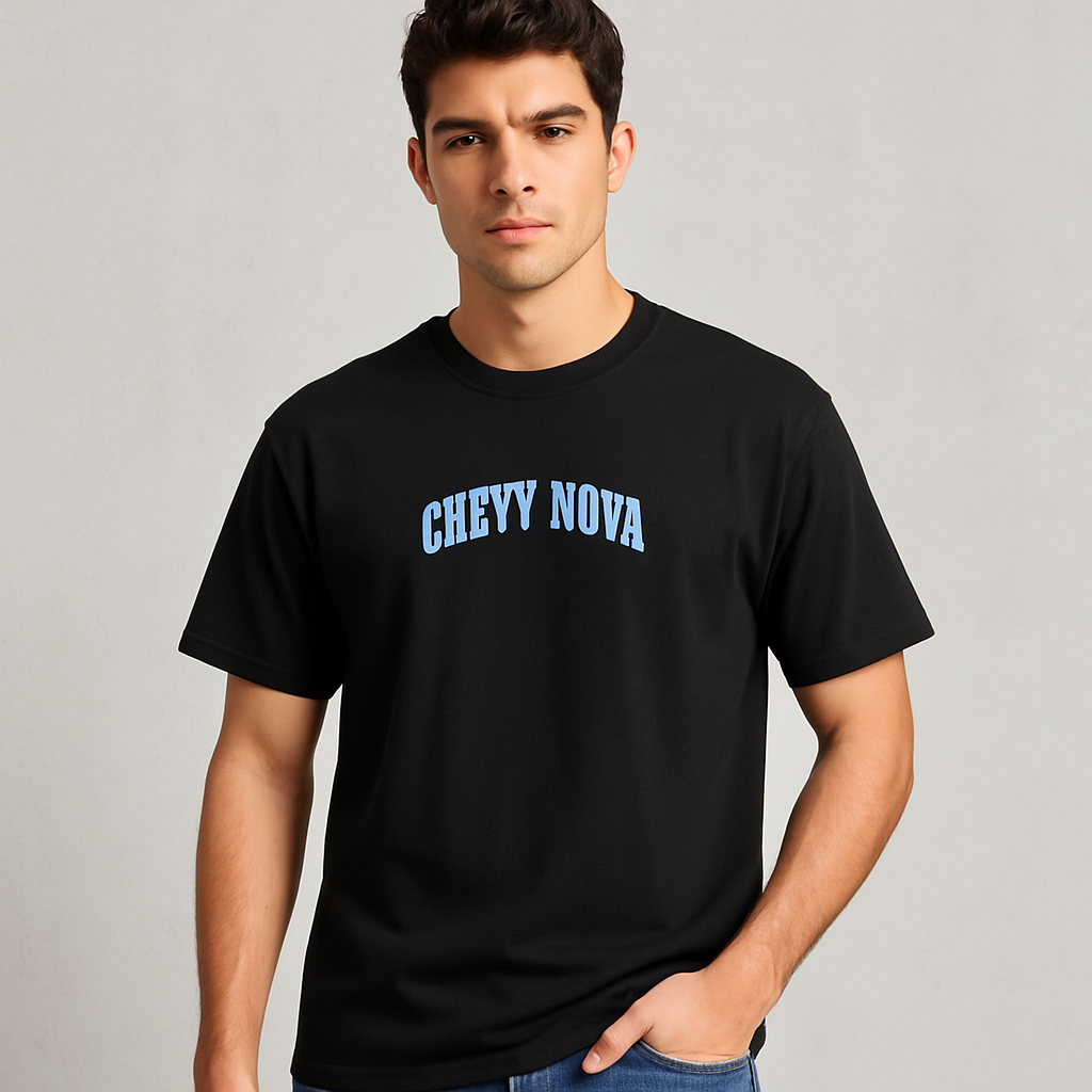 Chevy Nova American Classic Tee — Model Front View